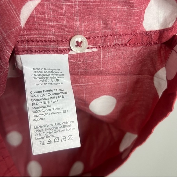 NWT J. Crew Sportswear Pink Polka Dotted Cotton Button Up - Picture 4 of 5